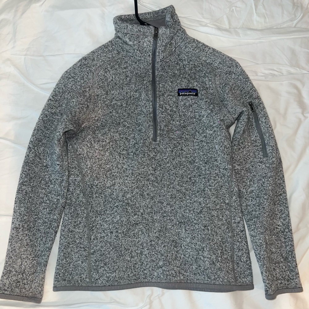 Patagonia Birch White Better Sweater 1/4 Zip Fleece in Women’s Size Small 🩶 - Picture 3 of 5
